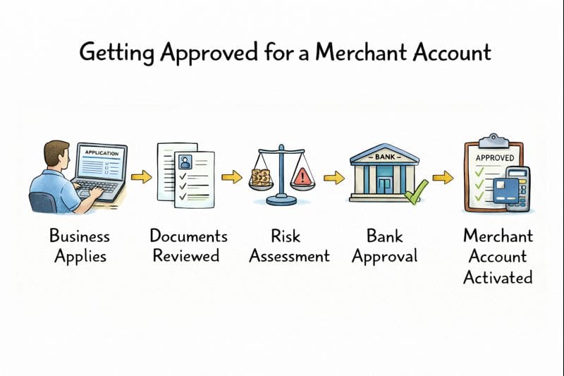 step by step process of getting approved for a merchant account
