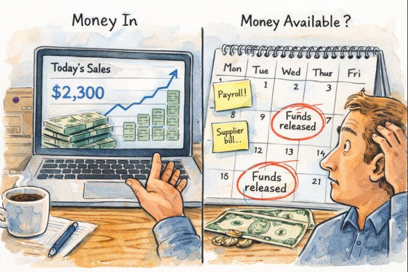 how merchant account settlements and fees impact business cash flow
