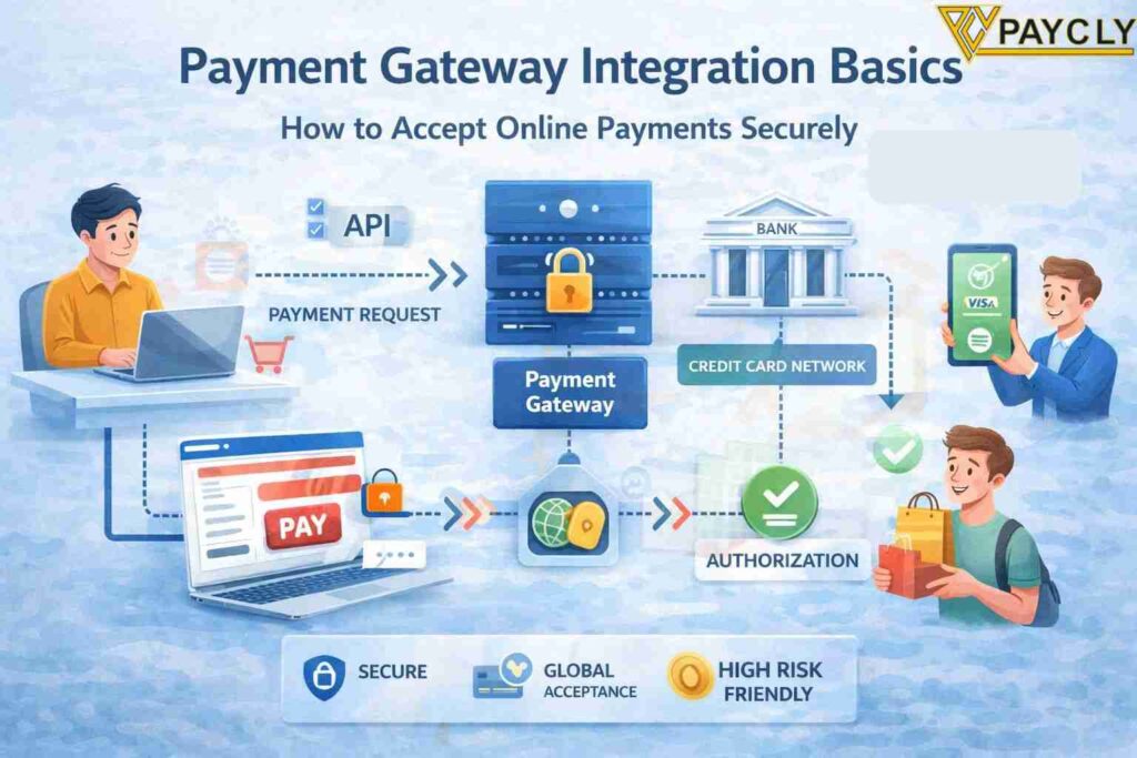 Payment gateway integration for online merchants accepting secure online payments through modern payment processing systems.