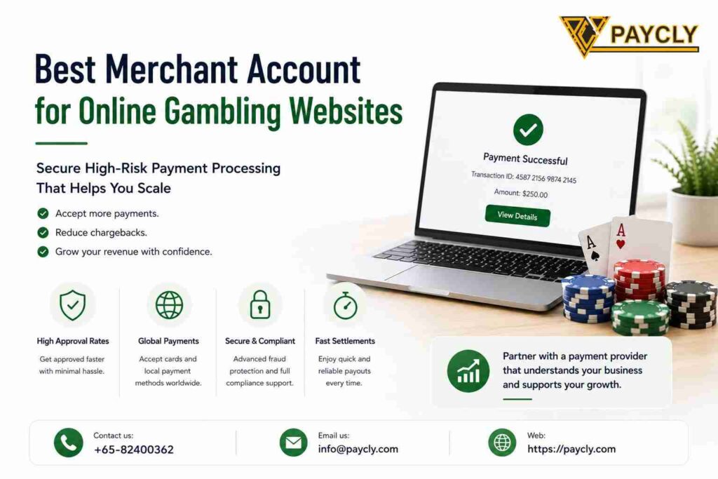 Best merchant account for online gambling websites with high-risk payment processing solutions