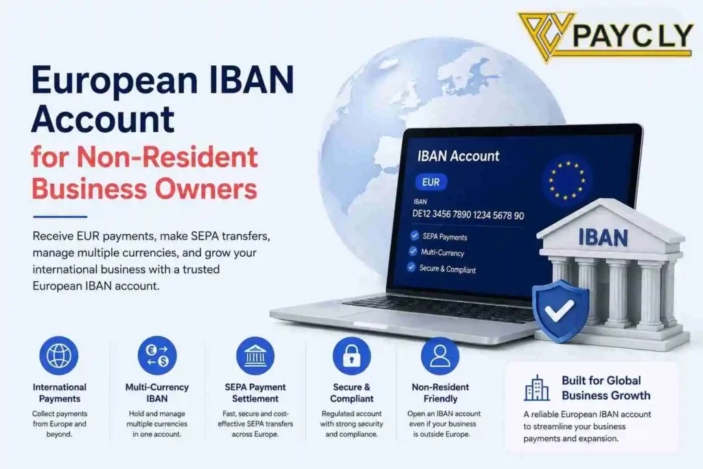 European IBAN account for non-resident businesses and international payment settlement