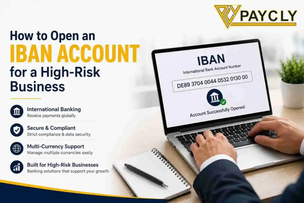 Open an IBAN account for a high-risk business with multi-currency international payment support