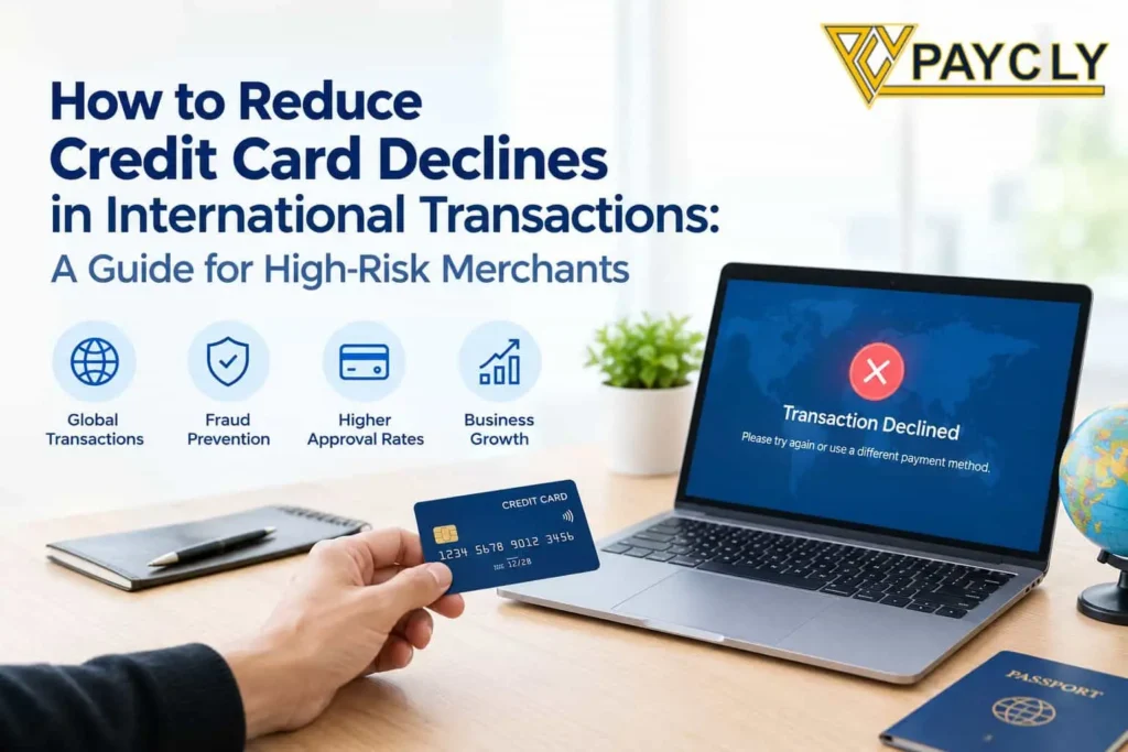 International credit card payment processing and decline prevention for high-risk merchants